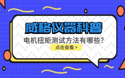 威格仪器-电机扭矩测试方法有哪些?插图