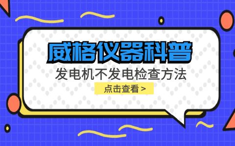 威格仪器-发电机不发电检查方法插图