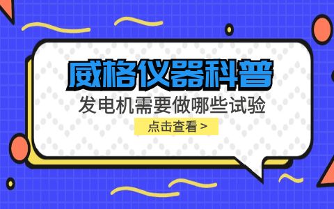 威格仪器-发电机需要做哪些试验插图