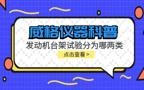 威格仪器-发动机台架试验分为哪两类插图