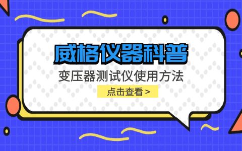 威格仪器-变压器测试仪使用方法插图